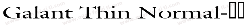 Galant Thin Normal字体转换